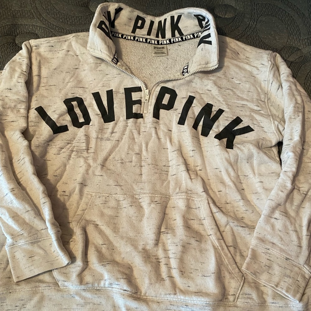 VS Pink quarter zip sweatshirt
